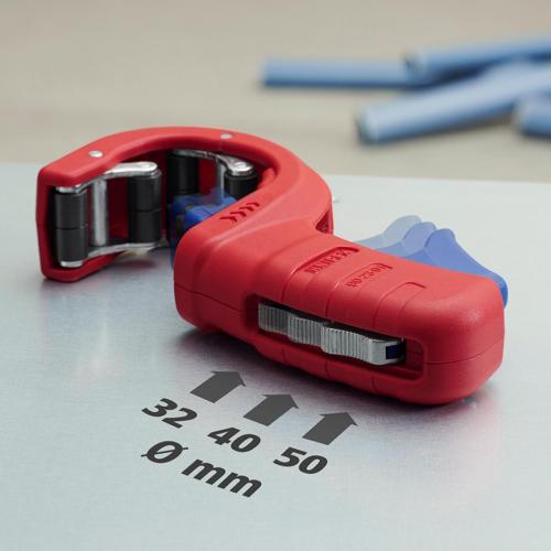 Knipex DP50 Pipe Cutter for Thin-walled Plastic Drain Pipes 32/40/50mm 90 23 01 BK